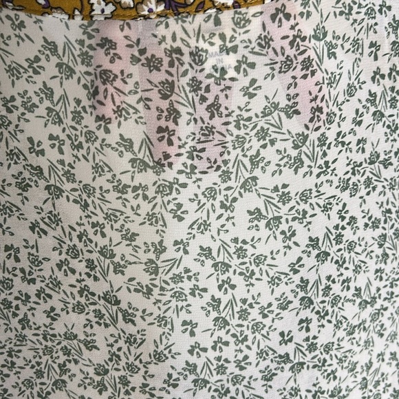 POL Brown Floral Mixed Print High Low Boho Mini Dress Size Large - Picture 9 of 16